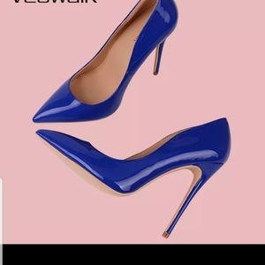 Zapatillas tacon alto azul rey nuevas